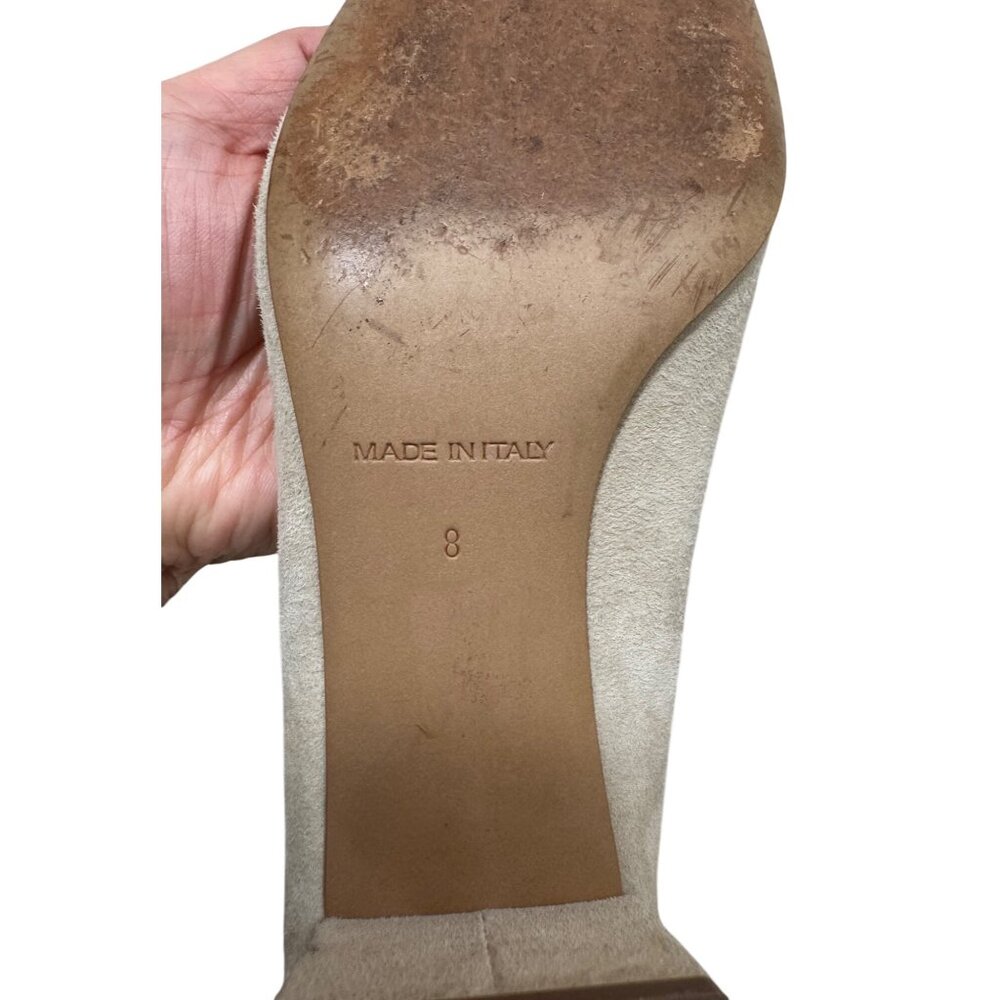 Everlane day heel suede light tan preppy money‎ 90s sz 8 - Picture 3 of 6